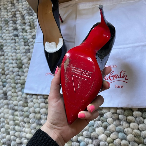 Christian Louboutin Black Hot Chick 100 Patent leather pumps - Picture 6 of 11